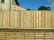 1800mm acoustic wood fencing using pressure treated timber